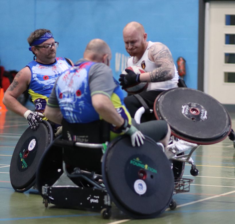 A clash in wheelchair rugby